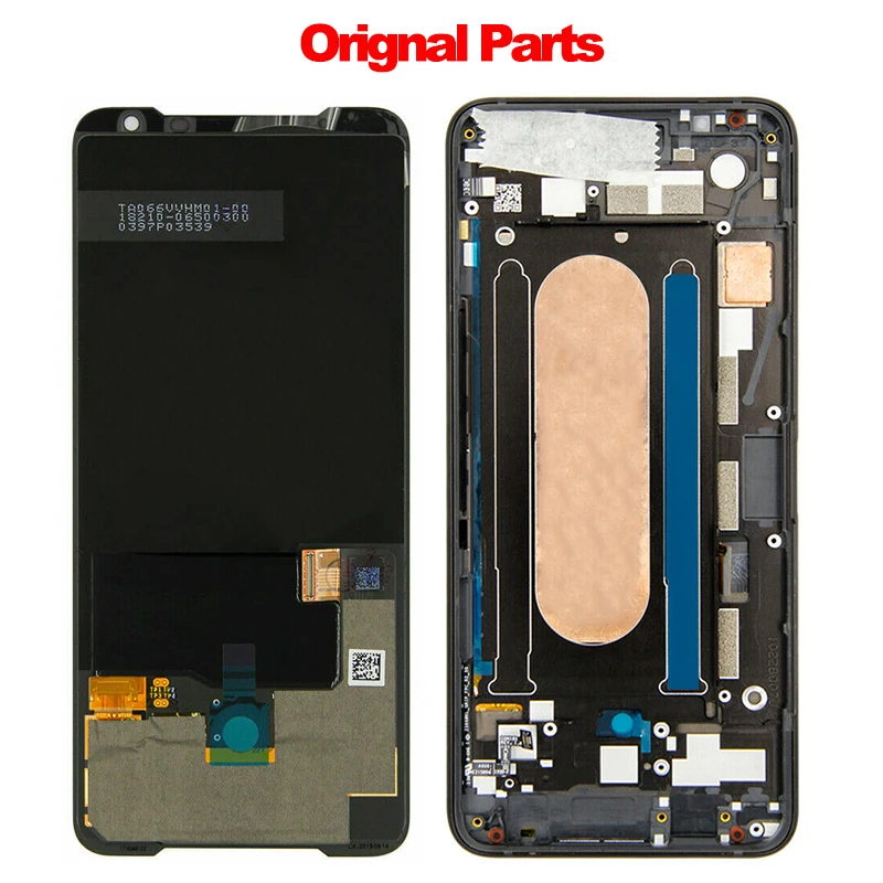 Pantalla LCD Original para tel&eacute;fono ASUS ROG2, montaje de digitalizador t&aacute;ctil con marco de repuesto, ZS660KL-0
