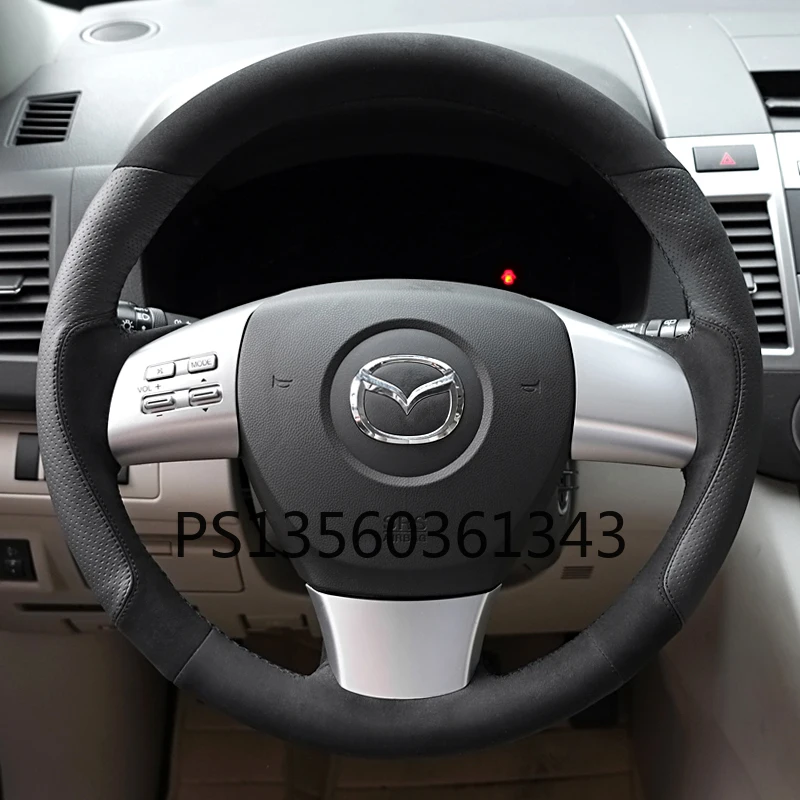

DIY hand-stitched steering wheel cover fit for Mazda 3/5/6 Atez Angsai cx-30 CX-5 CX-4 CX-7 leather grip cover