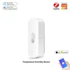Смарт-датчик температуры и влажности Tuya ZigBee 3,0 с питанием от батареи, работает со шлюзом Zigbee через Alexa Google Home