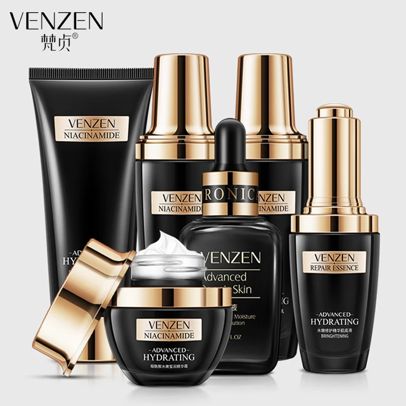 

6PCS Niacinamide Skin Care Set Moisturizing Whitening Cleanser+Toner+Emulsion+Face Cream+Serum+Essence Liquid Facial Care Set