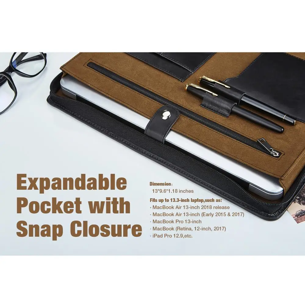 Ручная работа натуральная кожа 3 кольца папка для Портфолио A4 Бизнес Портфель