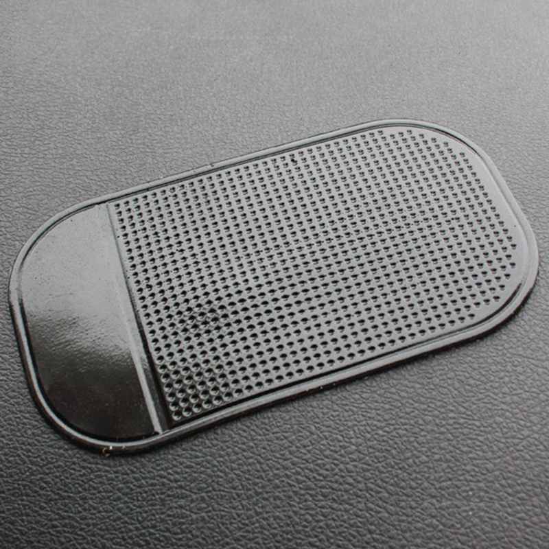 

14*8CM PU Mape Anti-Slip-Pad Automobile spider mat Mobile phone mat Black