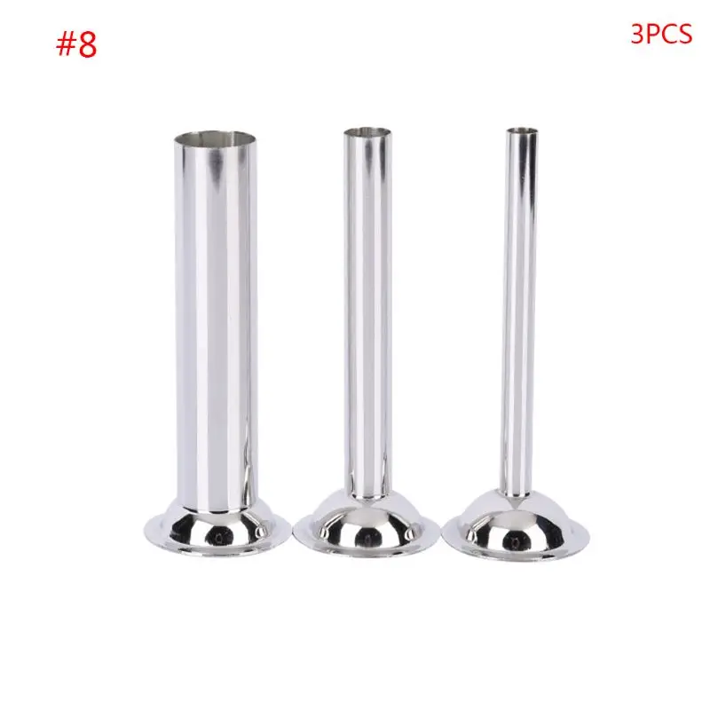 

3 шт. 16 см нержавеющая сталь руководство колбаса шприц наполнения трубки воронки E5BB