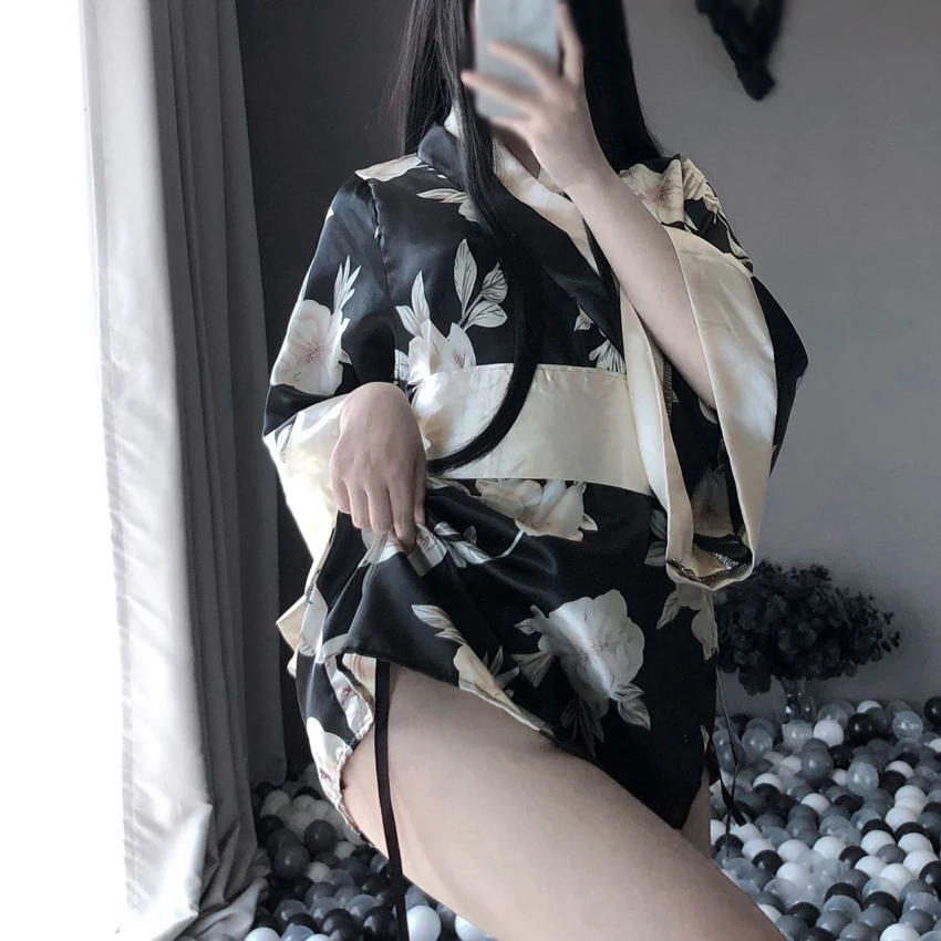 

Women Nightdress G-string T-Back Haori Kimono Suit Nightgowns Sexy Lingeries Set Halloween Cosplay Fancy Dress