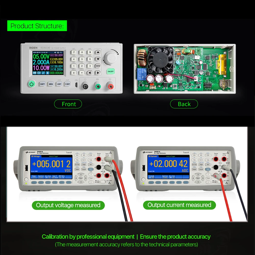 60 в 5A USB wifi DC-DC напряжение тока понижающий модуль питания понижающий преобразователь напряжения вольтметр RD6006/RD6006W