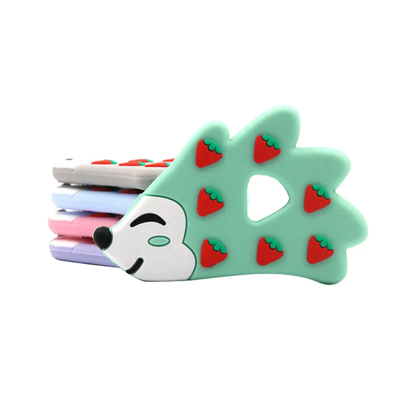 

Зубные кольца из пищевого силикона, «сделай сам», животное, ежик, детское кольцо для зубов, подвеска для детей, подарок для прорезывания зубо...