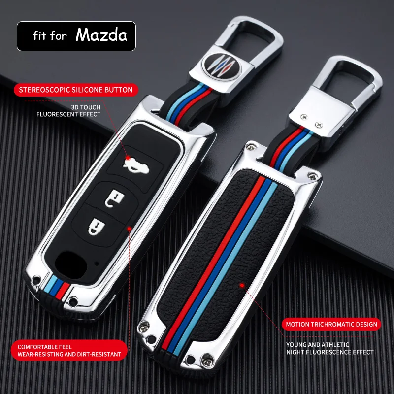 

Luxury Fashion Car Key Cover Case Remote Key Holder Bag Car Accessories Keychain for MAZDA 3 Axela CX4 CX5 CX8 MAZDA 6 ATENZA