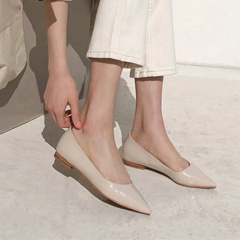 glitter ladies gray grey flats large size yellow slip on patent leather pointed toe women work plain designer shoes china