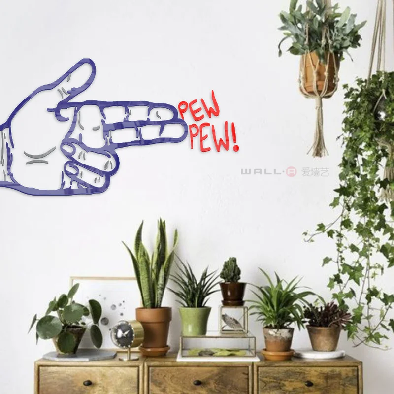 Фото WS43 Ins northern wind fingers pistol 3 d acrylic solid wall stick Korea contracted interesting metope clothing pictures Дом и сад WS43 Ins northern wind fingers pistol 3 d acrylic solid wall stick Korea contracted interesting metope clothing pictures Дом и сад