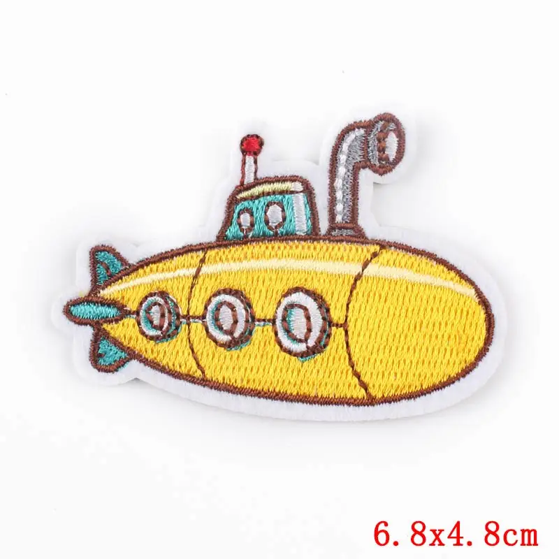 Мультфильм Самолет железа на патчи одежду швейная вышивка патч полоса Сделай Сам