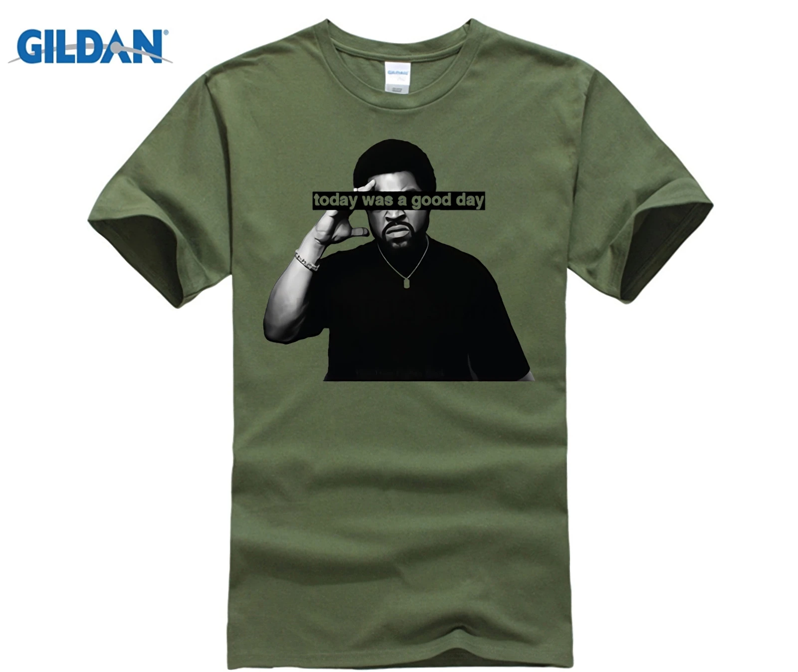 GILDAN Ice Cube Today was a Good Day T shirt Men 2017 Summer hip hop Character 3D N.W.A T-shirt camisas Short Sleeve | Мужская одежда