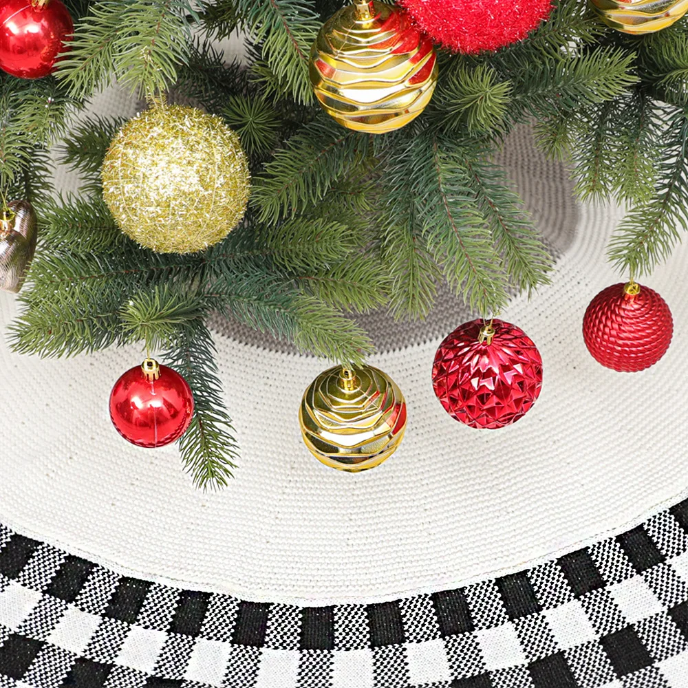 Рождественские украшения домашнее вязаное платье для рождественской елки 122 см |