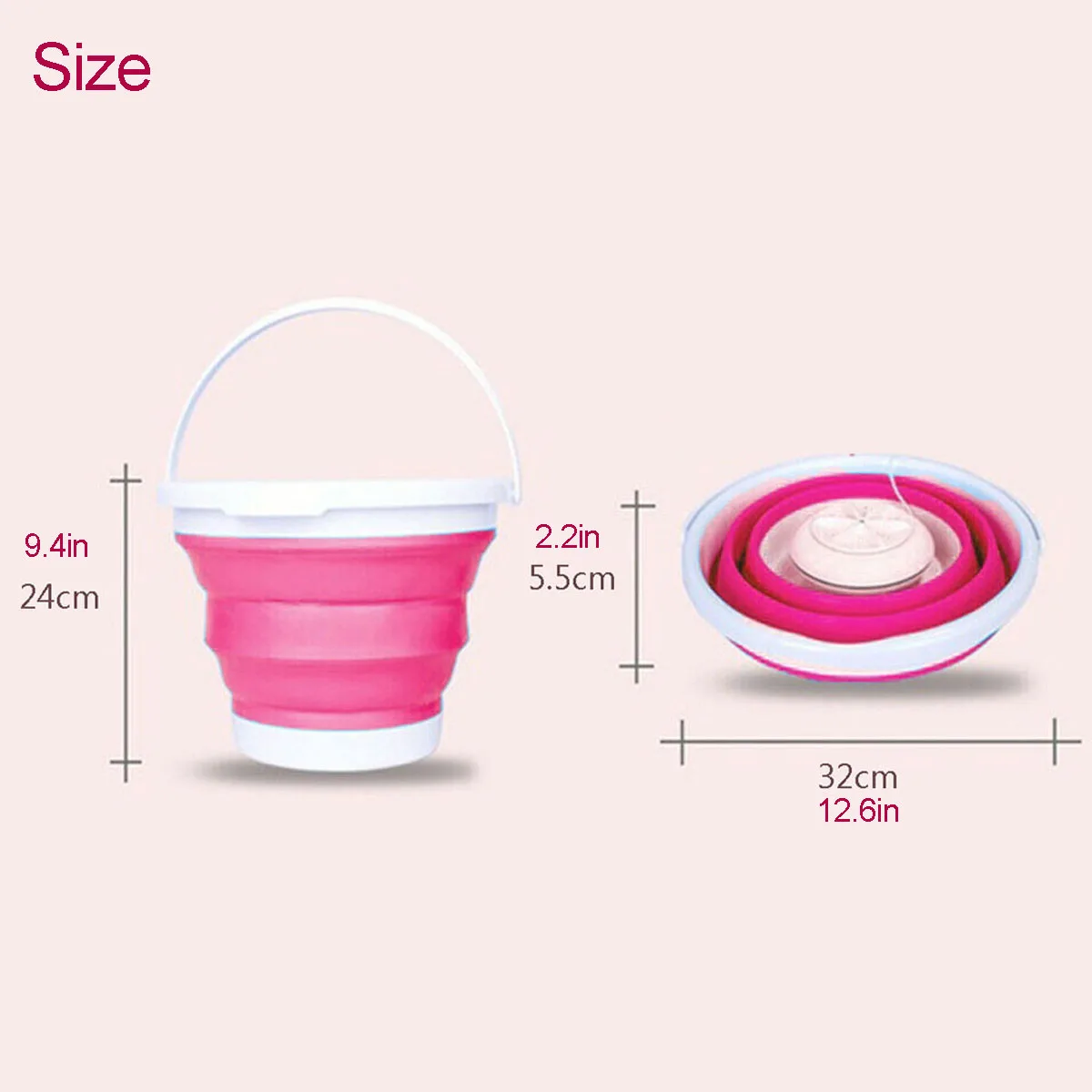 

10L Folding Mini Washing Machine Portable Household Rotating Ultrasonic Turbo Washing Machine Auto Clothes Washing Bucket