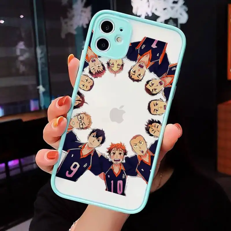 

Anime Haikyuu Hinata attacks Phone Cases matte transparent For iphone 7 8 11 12 plus mini x xs xr pro max cover