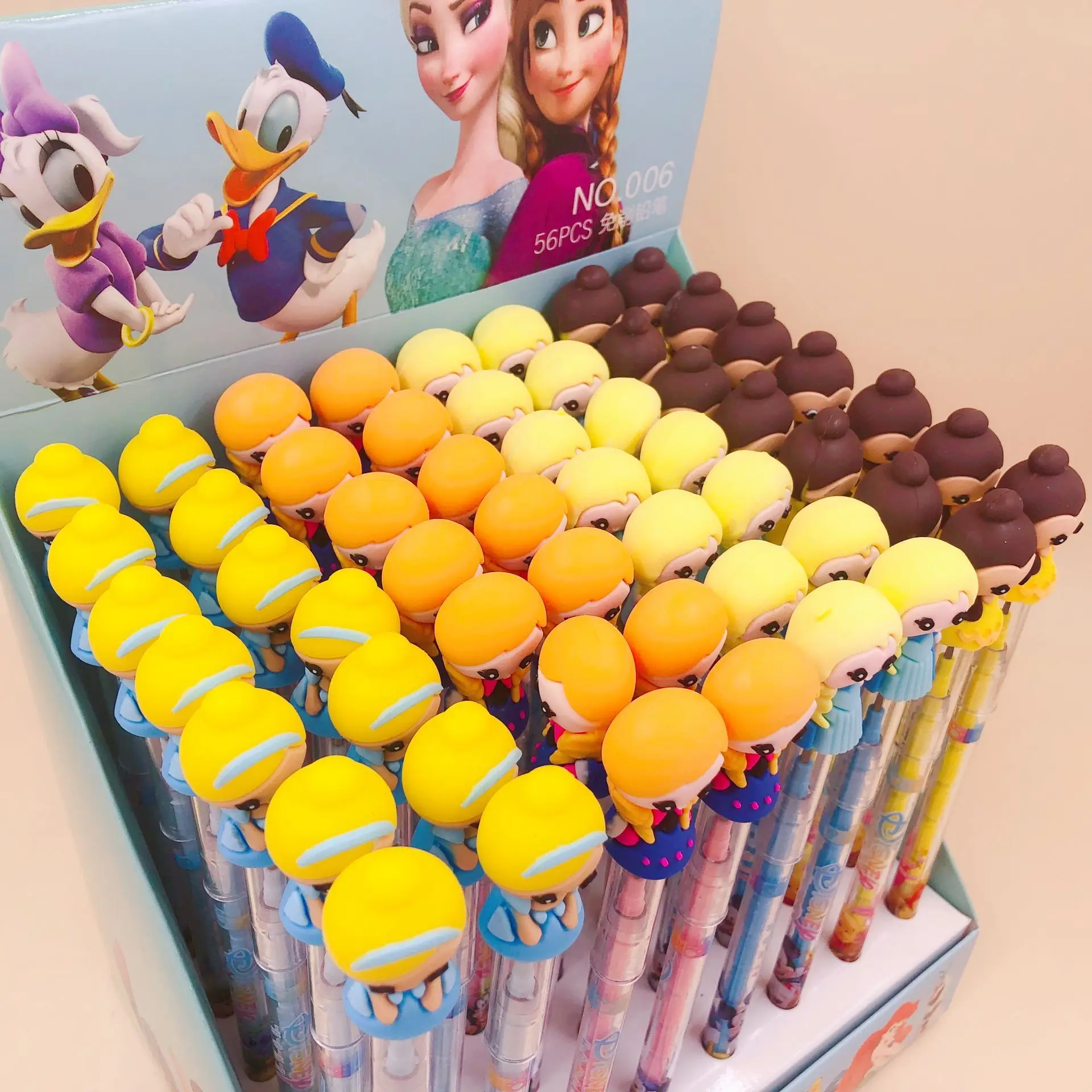 56pcs Disney Frozen Cute Cartoon Pencil Princess Bullet Boys and Girls Writing Painting School Office Gift Prize | Канцтовары для