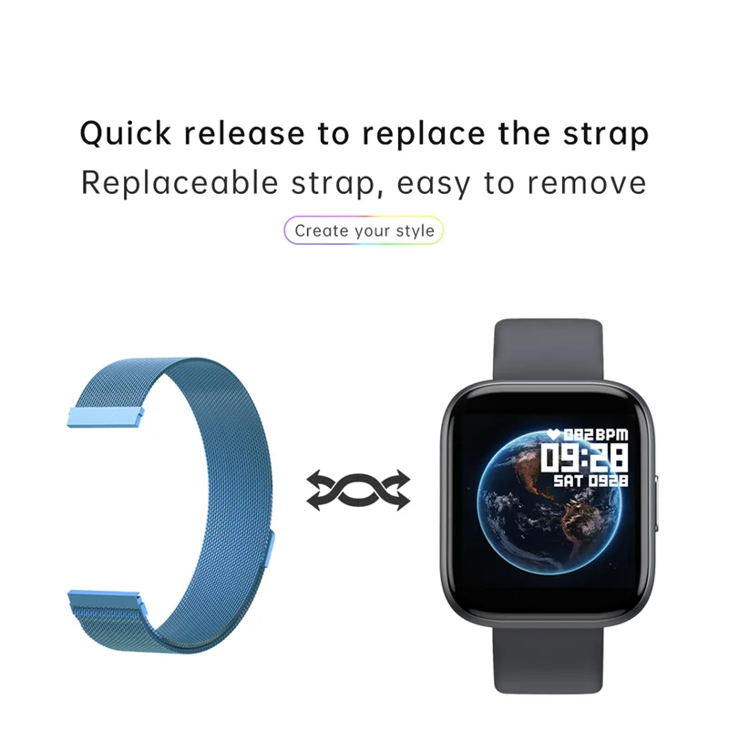 

T99 Smart Watch Bluetooth Call Music Custom Dial Heart rate Blood Pressure Smartwatch Men Women 1.55 inch Full Touch Sport Watch