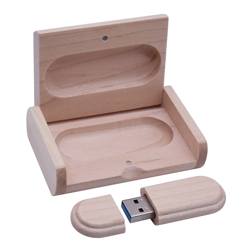USB флеш накопитель деревянный с коробкой 8 128 ГБ|USB флэш-накопители| |