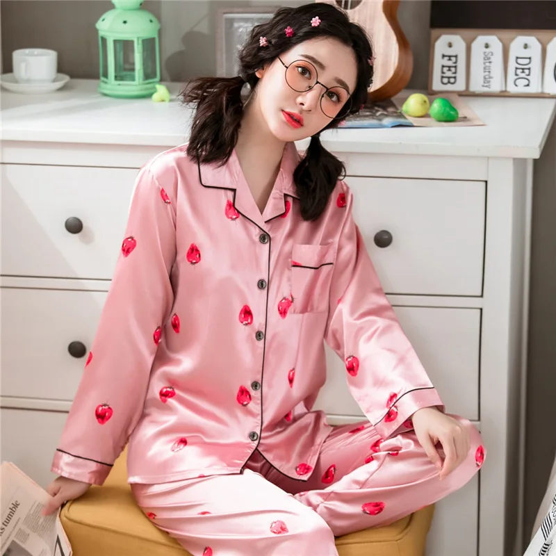 Женские шелковые пижамы атласные для девочек женский костюм домашняя одежда