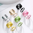 Набор колец в форме бабочки для женщин и мужчин, набор колец дружбы для влюбленных и влюбленных, обручальные Открытые Кольца, 6 цветов, Подарочная бижутерия, 2021