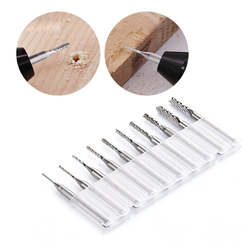 10 шт. набор титановое покрытие твердосплавное торцевое фрезерование резак