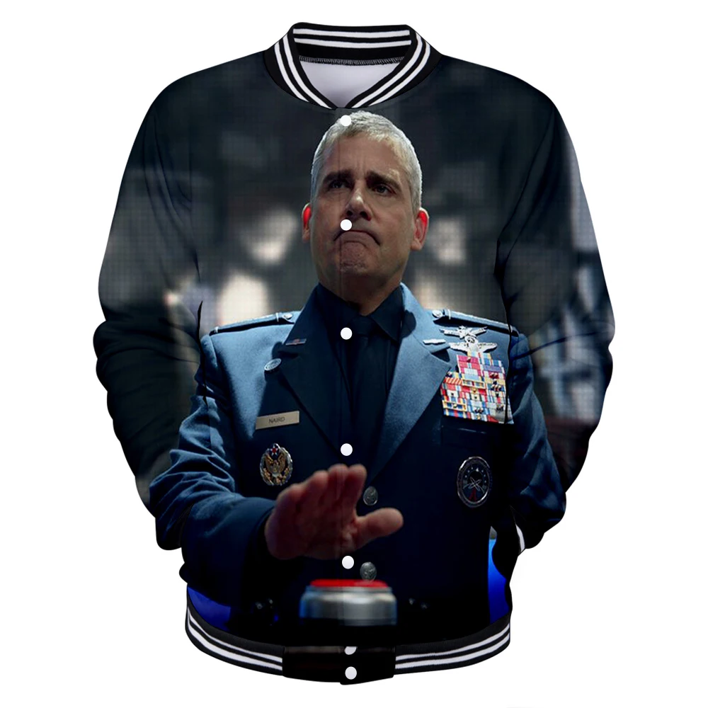 

2021 American TV show Space Force Jacket 3D sportswear baseball jacket long sleeve casual streetwear unisex clothes xxs-4xl