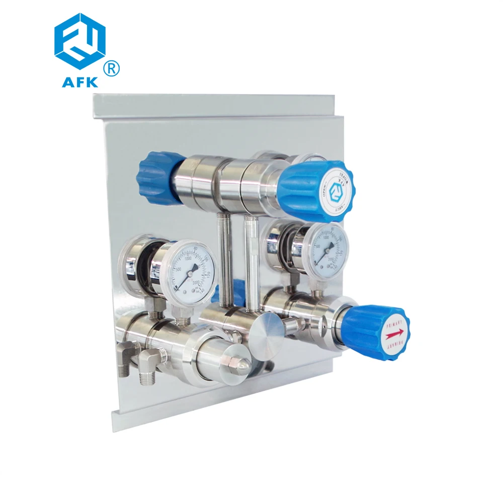 Полуавтоматический переключатель 200 бар двухцилиндровая газовая панель для