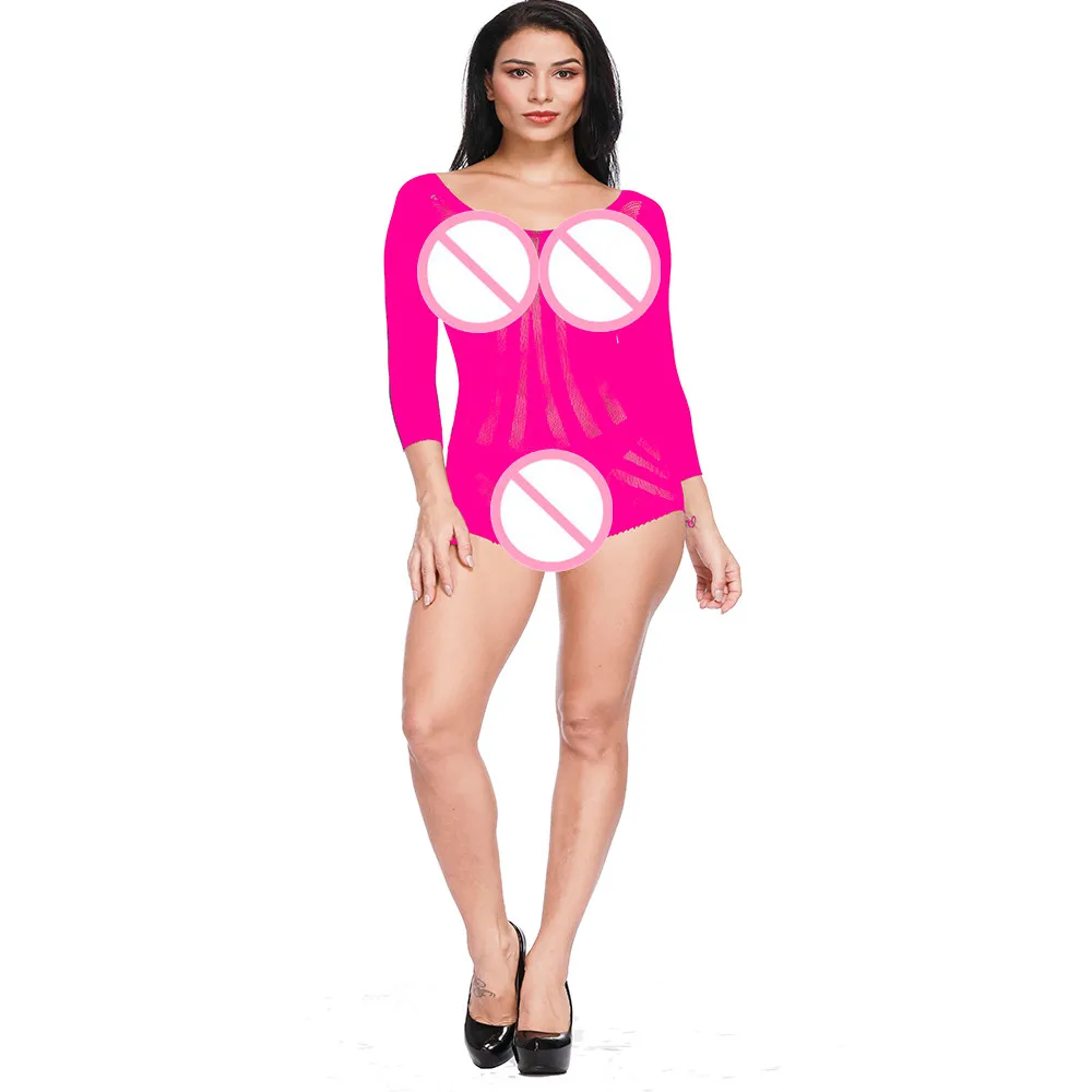 Ажурное боди без косточек чулок для тела открытая промежность однотонное