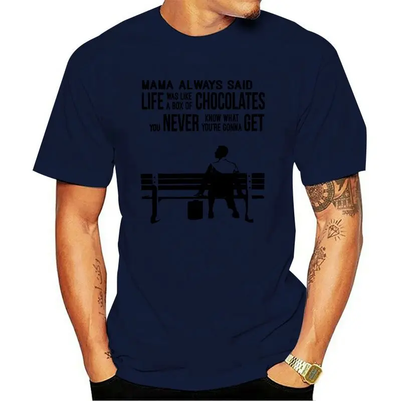 

Wholesalers Black T-shirts Men's Size S-3xl New Unisex Funny Tee Shirt Great T Shirt For Mens Forrest Gump Life Was Like A Box