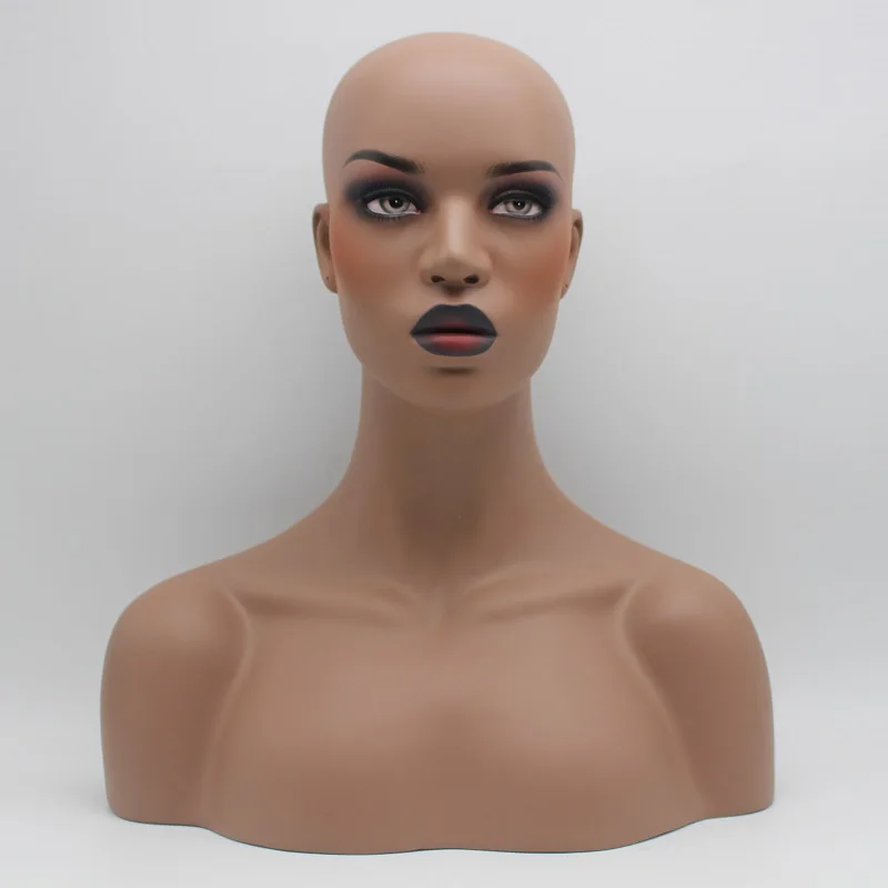 Темная кожа телефон бюст для париков | Дом и сад