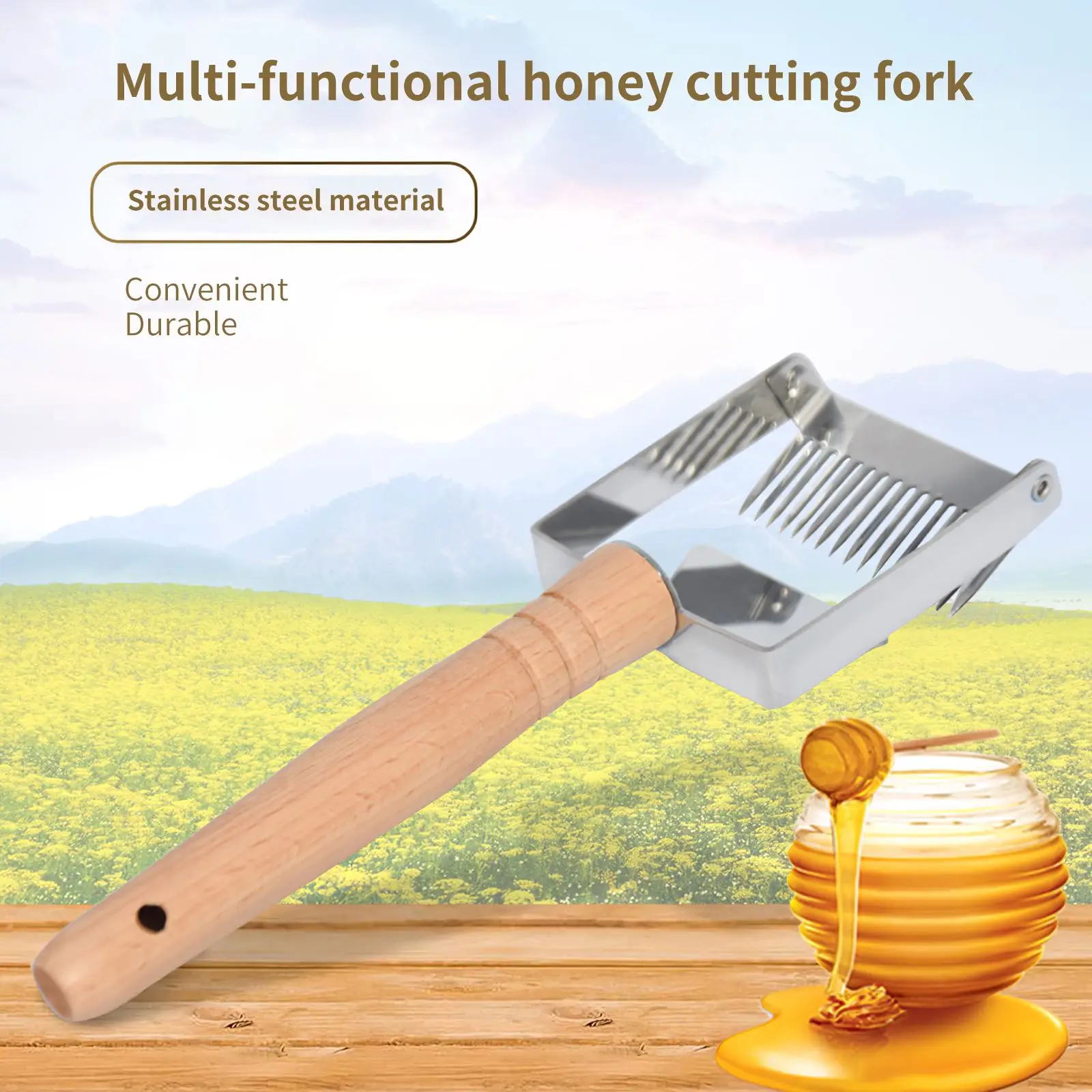 

Нож для разблокировки съемный из нержавеющей стали 26-Pin прочный широкий дизайн Удобная ручка Практичный Нож для пчеловодства инструмент дл...