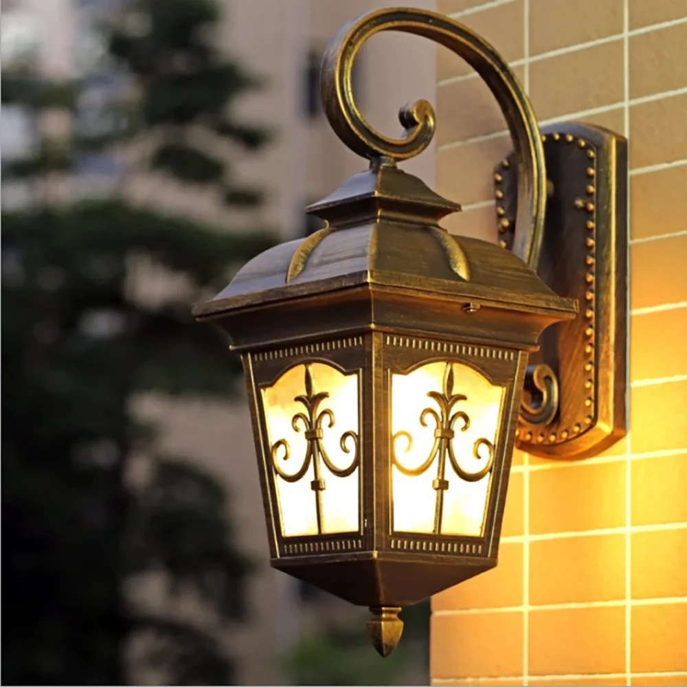 SANDIY Retro Outdoor Wall Light Europe Gardern Sconce Exterior Luminarie Waterproof Porch Lamp for Doorway Street Yard Lighting