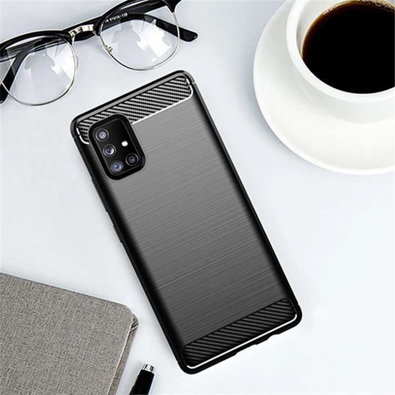 

For Samsung Galaxy A Quantum Case Silicone Carbon Fiber Cover For Samsung Galaxy A Quantum Phone Case For Samsung A Quantum Case