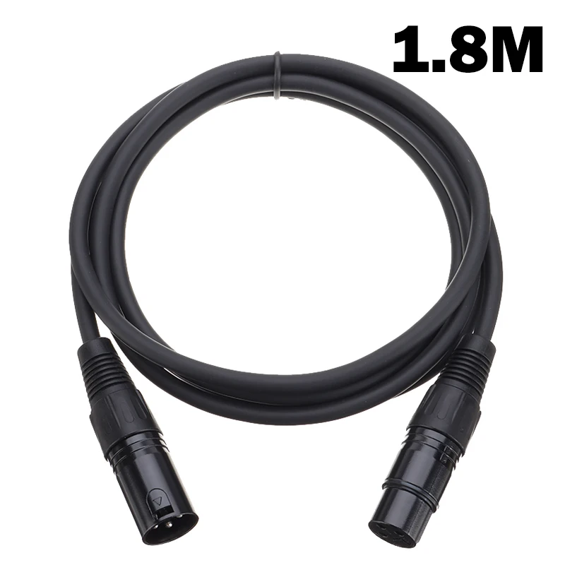High Quality XLR 3-Pin Male to XLR 3-Pin Female Mic Cable 1.8m Double Shielded Microphone Audio Cables