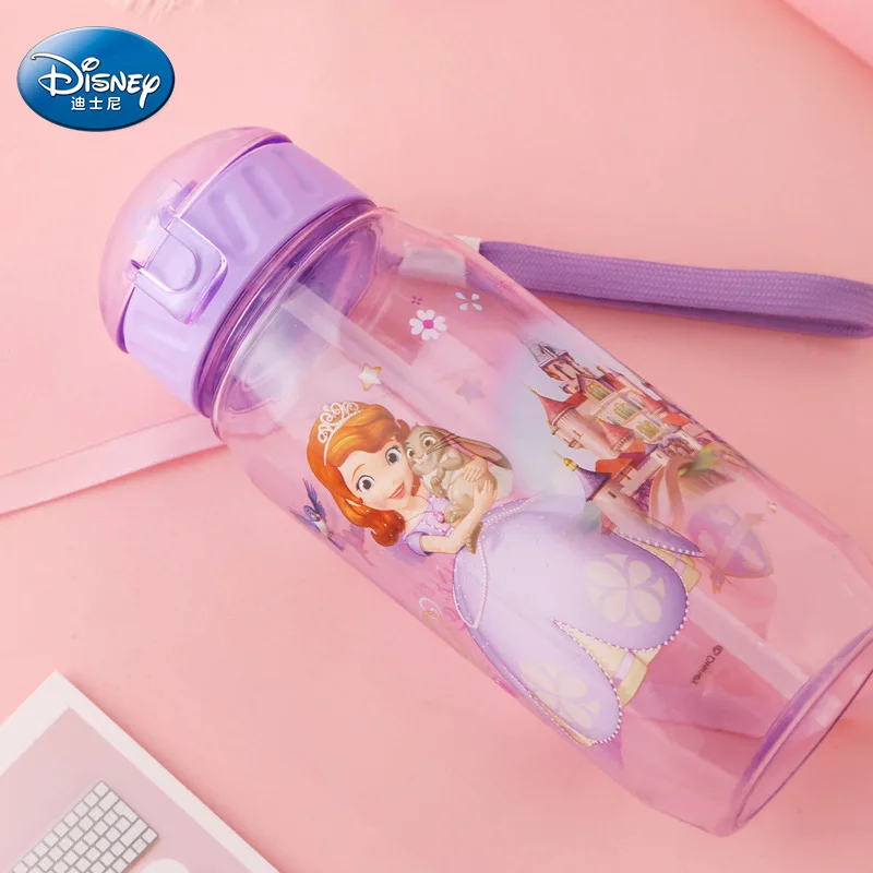 

450ml Disney Kids Plastic Water Cup Cute Water Bottle Girl Kawaii Sippy Cup Free Shipping