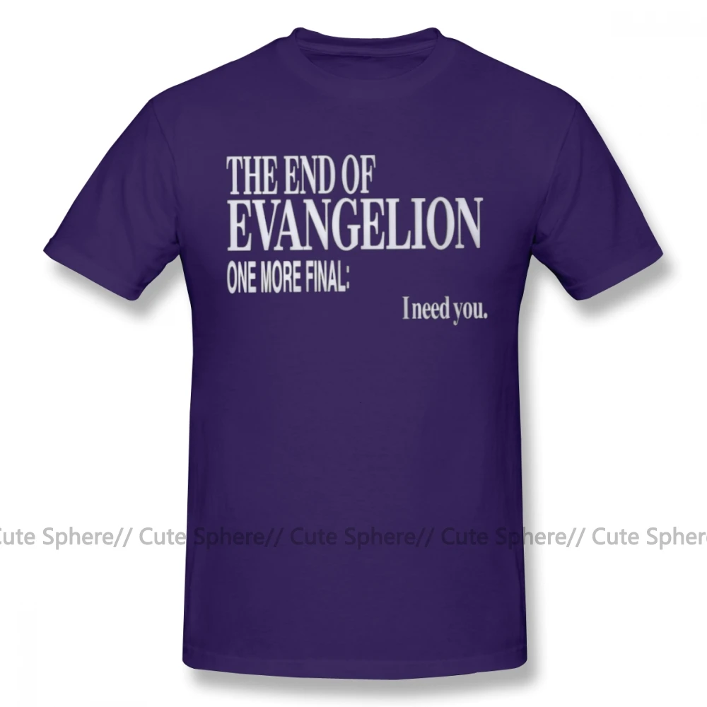 Аска Лэнгли сорью»(Evangelion Футболка Keep Calm and остаться в конце футболка «Evangelion» с короткими рукавами, забавная футболка XXX летних мальчиков из хлопчатобумажной ткани, раздел-футболки - Цвет: Purple