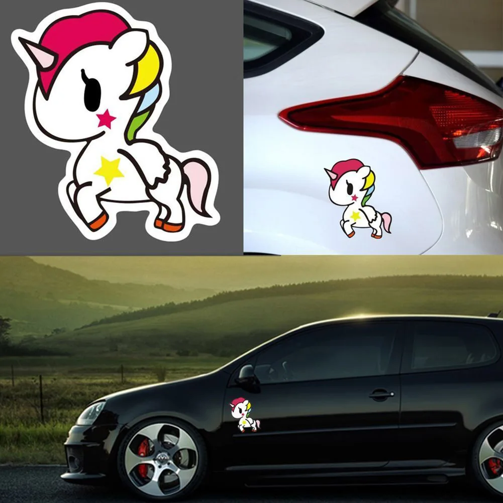 

1 Pcs Multi-Color New Fashion Lovely Horns Car Sticker Styling Cartoon Decals Vinyl Waterproof Sticker For All Cars