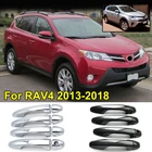 Хромированный углеродный чехол для наружной дверной ручки Toyota RAV4 RAV 4 xa40 2013 2014 2016 2015 2017 2018