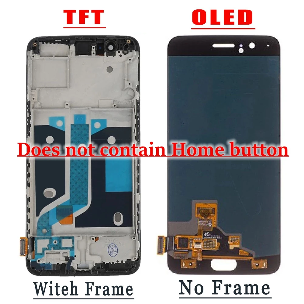 Pantalla LCD para m&oacute;vil, digitalizador de pantalla t&aacute;ctil con Marco, montaje para Oneplus 5 A5000 1 + 5 Orig-1
