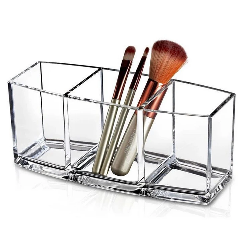 

Acrylic Makeup Organizer Cosmetic Holder Makeup Tools Storage Box Organizadora Brush and Accessory Organizer Box