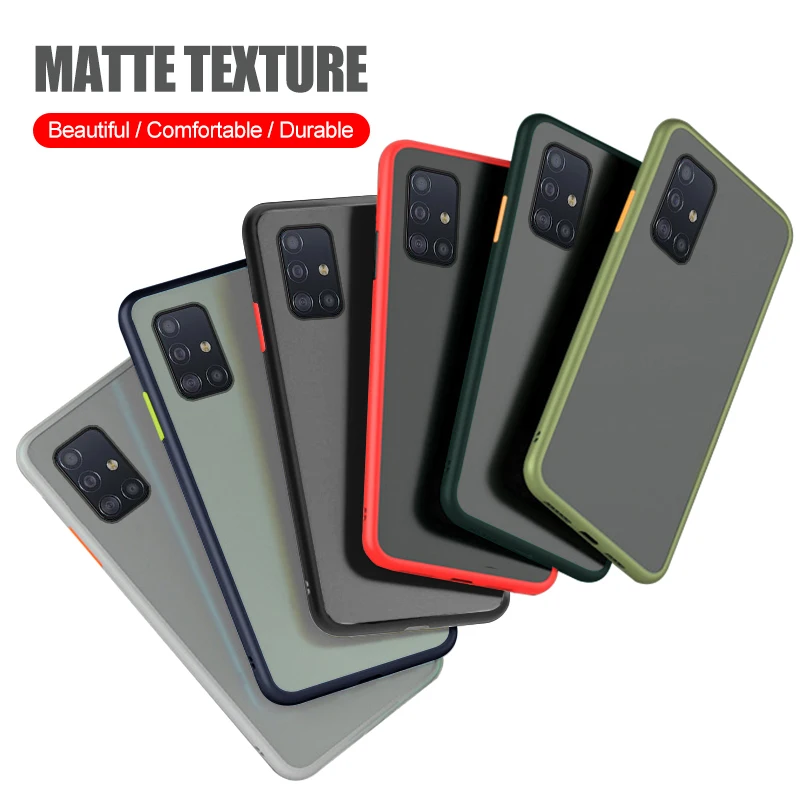 Жесткий матовый чехол для Samsung A32 A42 A72 Note 20 S21 Ultra A02S A12 A21S A41 A31 S20 FE S10 10 Lite силиконовый