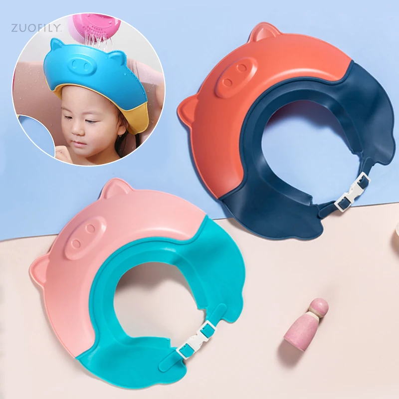 Детская шапочка для шампуня детская мягкая мультяшная с козырьком ванны