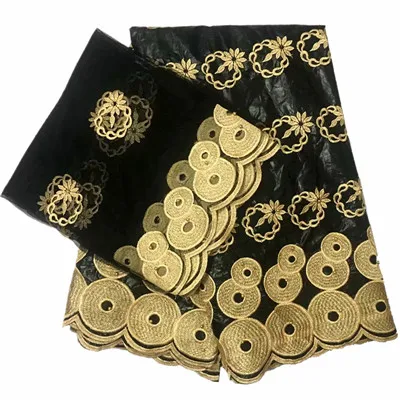

Best Price !!! 5 + 2 Yards Gold India Bazin Riche African Lace Fabric 2019 With Blouse Beaded Embroidered Basin Fabric For Dress