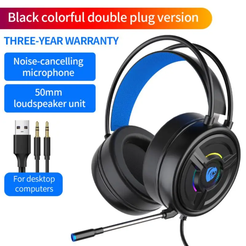 

Wired Headset Gamer PC 3.5mm Over-head Headsets Surround Sound & HD With Microphone Gaming Over-ear For Laptop Tablet Gamer