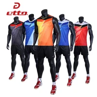 etto professional men sleeveless jersey volleyball suit sets quick dry volleyball team uniforms match training sportswear hxb023