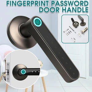 smart fingerprint door lock bluetooth digital electronic door lock anti theft password door handle for offices home apartment free global shipping