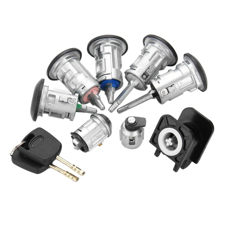 

Hot 3C-8Pcs Car Barrel Door Locks Keys Set 4425134 for FORD TRANSIT Connect 2002-2007
