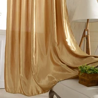 2021 modern gold curtains solid colored windows high shade cloth curtain living room bedroom balcony curtain panel translucent