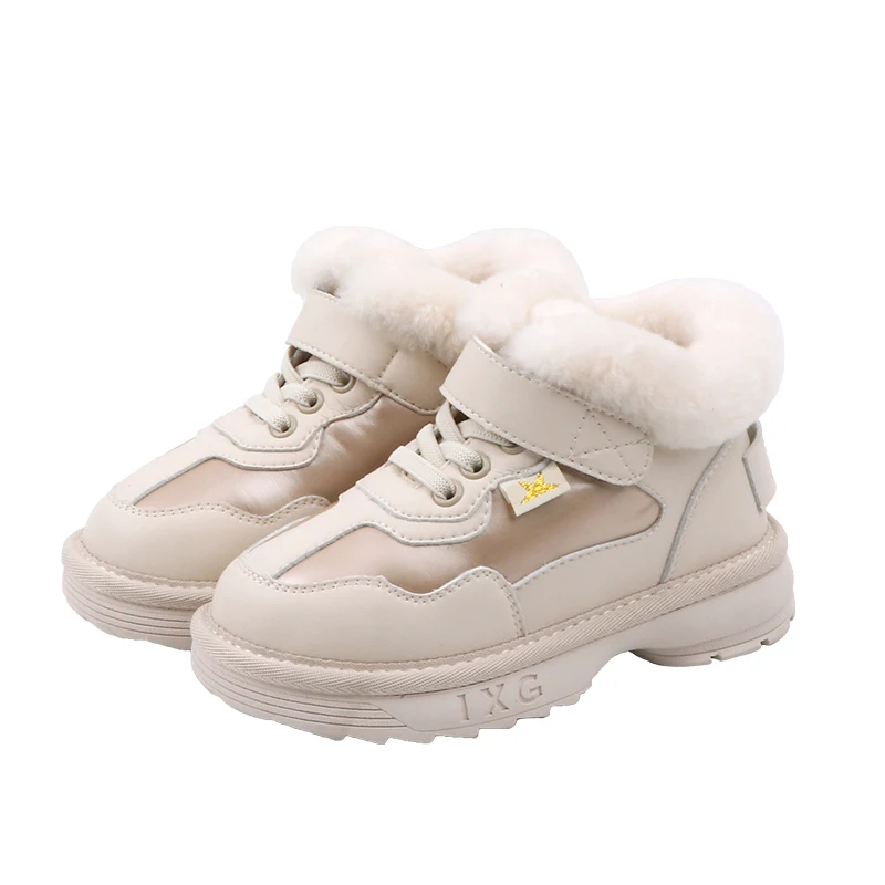 Для малышей обувь для зимние ботинки Зимние ботильоны маленьких мальчиков