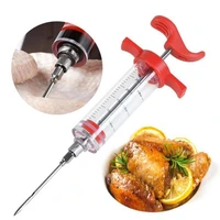 needles spice syringe meat syringe marinade injector turkey seasoning pump turkey marinade syringe bbq tools kitchen accessories