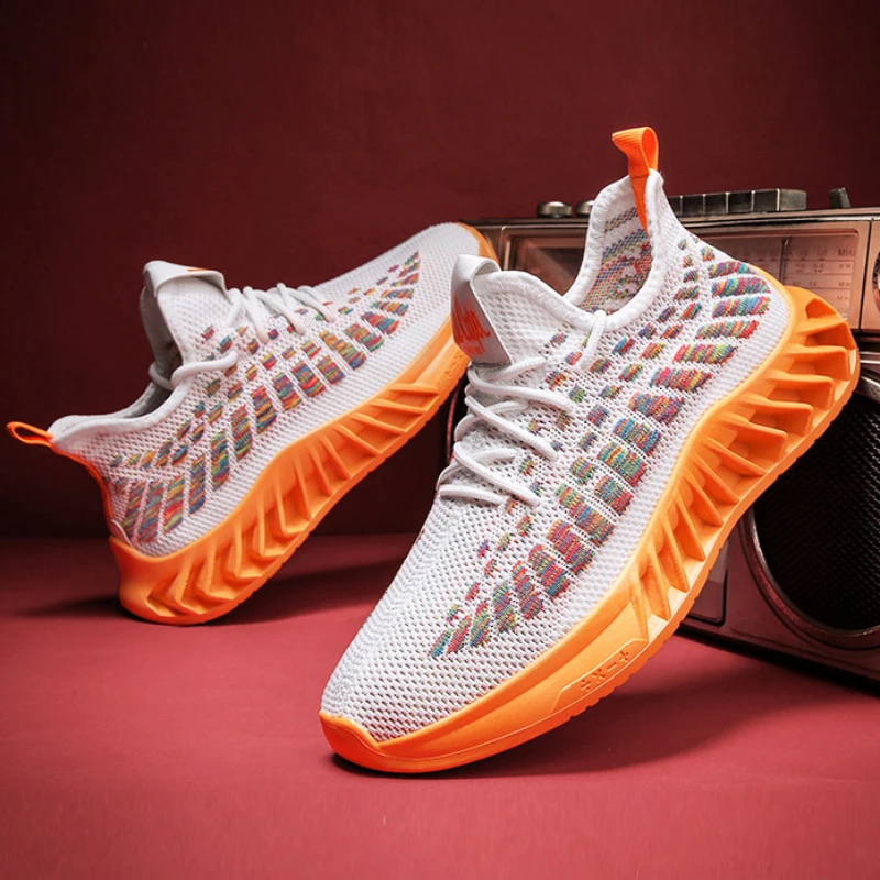 

New Men Shoes Mesh Breathable Trendy Sneakers Fashion Men Original Casual Light Walking male Big Size Sports Running Shoes